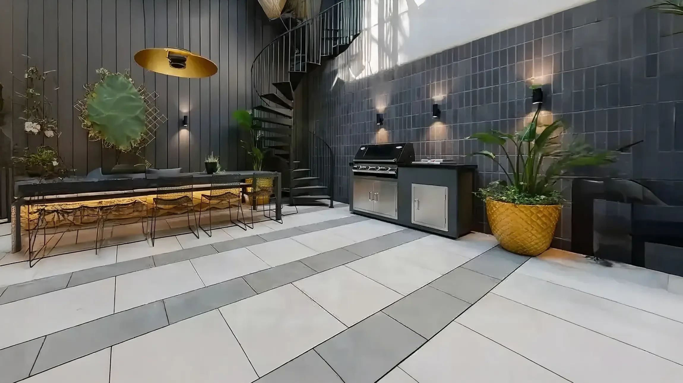 Espace intérieur minimaliste avec fond blanc neutre